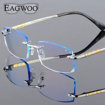 Titāna Brilles Vīriešiem bez apmales Recepti Lasot Tuvredzība Photochromic Progresīvās Brilles Liela Mēroga Izrāde ar Krāsu lēcas