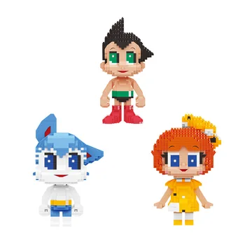 Astro Boy Cartoon Skaitļi Mini Bloki Anime Celtniecības Ķieģeļi, Rotaļlietas Bērniem, Bērnu Leļļu Kolekcija Brinquedos Meitenes Dzimšanas dienas Dāvana