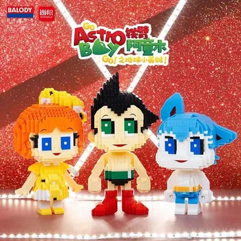 Astro Boy Cartoon Skaitļi Mini Bloki Anime Celtniecības Ķieģeļi, Rotaļlietas Bērniem, Bērnu Leļļu Kolekcija Brinquedos Meitenes Dzimšanas dienas Dāvana Attēls 2