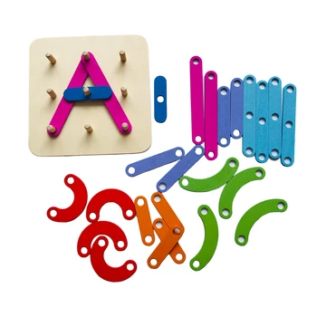 Montessori Rotaļlietas Būvniecības Puzzle Spēle Bērniem, Numuri/ Alfabēta Burti Mācību līdzekļi, Roku-Acu Koordināciju Trainning