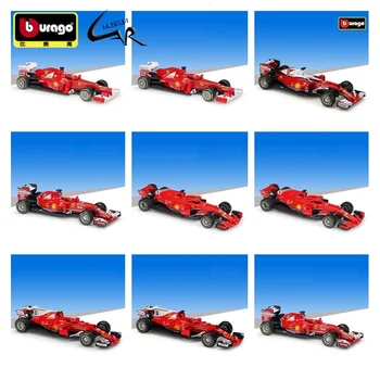 Bburago 1:43 F1 Sacīkšu Ferrari 2018 SF71H 2017 SF70 2016 SF16 2014 S14T F21012 Lējumiem Mēroga Rallija Automobiļa Modeļa Reklāmas Kolekcija
