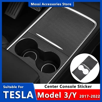 Auto Centra Konsoli, Uzlīmes Tesla Modelis 3 Modelis Y Ir 2021. 2017-2022 Auto Piederumi, Interjera Dekori Decal Centrālās Vadības Panelis