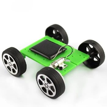 Mini Saules DIY Automašīnas Komplektu Montāžas Saules Powered Rotaļlietas DIY Sīkrīkus Tehnoloģiju Smart Izglītības Rotaļlietas, Dāvanu Sākumskolas Skolēniem Attēls 2