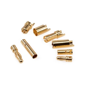 DXF10PCS 2.0 mm/3,0 mm/3,5 mm/4.0 mm/5 mm/5.5 mm/6mm/8mm RC Akumulators Gold plated Bullet Banana Plug Vīrietis Sieviete Savienotājs Attēls 2