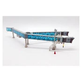 1:200 Plastmasas Kolekcionējamus Lidostas Pasažieru Tilta Dāvanu JC Spārniem LH2280 Zila Boeing B747 Modelis Attēls 2
