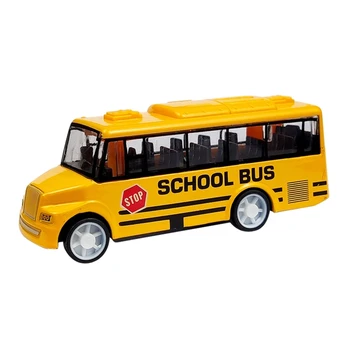 Simulēt Izsmalcinātu Ķermeņa Modeļa, Skolas Autobusu Rotaļlietas ar Pull-Back Fit Bērniem