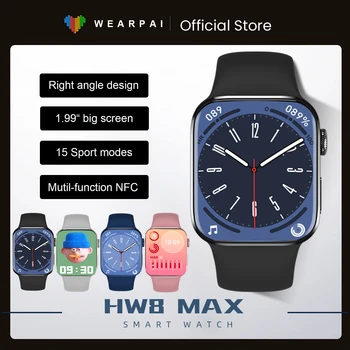 2022 Jaunu HW8 MAX Smartwatch Vīriešiem NFC Balss Palīgs Bluetooth Zvanu pk HW7 DT7 MAX MT8 SVB 14 W27 S7 pro, max HW22 HW57 HW67