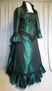 Hercogiene KLEITA francijas karaļa 18. gadsimtā, periodā kleitu, tērpu vēstures bumbu kleita Viktorijas zaļā burzma kleita kleita vampīrs dres