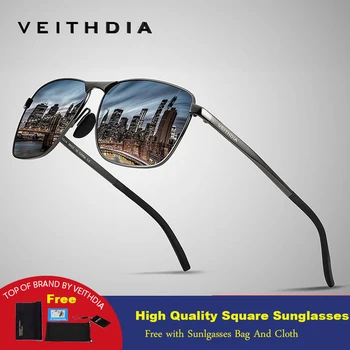 Veithdia 2019 Zīmola Jauno Dizaineru Modes Laukumā Saulesbrilles Mens Polarizētu Pārklājumu, Spoguļi Saules Brilles Briļļu Accessorie Vīriešiem