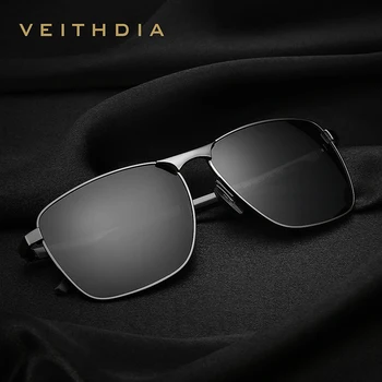 Veithdia 2019 Zīmola Jauno Dizaineru Modes Laukumā Saulesbrilles Mens Polarizētu Pārklājumu, Spoguļi Saules Brilles Briļļu Accessorie Vīriešiem Attēls 2