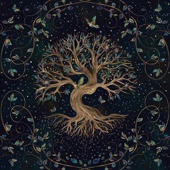 Dzīvības koks Tarot Galdauts Mat Zvaigznājā Zīlēšana Altāra Auduma Maģija Piederumi galda Spēle Astroloģija Oracle Kartes Pad