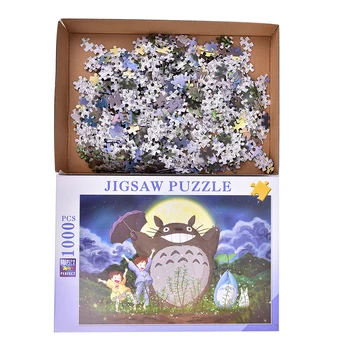 1000 Gabals Jigsaw Puzzles Mans Kaimiņš Totoro Papīra Puzzle Pieaugušo Bērni Montāža Attēls 2