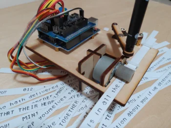 Mini Telegrāfa Arduino Rakstot Robots ar Stepper Motor Open Source Telegrāfa Maker DIY Robotu Roku Plānošanas CILMES Rotaļlietas