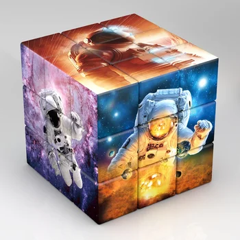 3x3x3 Burvju Puzzle Cube Planētas Astronauts Modelis Kuba Bērnu Izglītības Rotaļlietas, Dāvanas Attēls 2