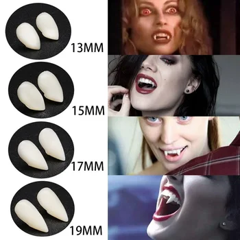 DIY Vampīru Zobi indes zobi zobu Protēzes Aksesuārus Halloween Tērpu Aksesuārus, Nepareizu Zobu Cieto Līmi Protēžu Līmi Halloween Puse Dekori