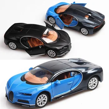 1:36 Bugatti Chiron Mēroga Rotaļlietu Metāla Sakausējuma Sporta Auto Diecasts Transportlīdzekļu Modelis Miniatūrā Rotaļlietas Bērniem, Bērnu Kolekcija A129