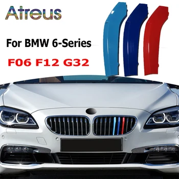 Atreus 3pcs ABS Auto Sacīkšu Režģi, Apdares Lentes Apskava BMW G32 F06 F12 6 Sērijas GT GT6 6GT M Power Auto Uzlīme Piederumi