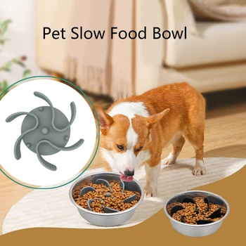 Suns slow food mat sūcējs neslīdoša plāksnes liels vidējs suns autonoma barošanās līdzeklis anti-aizrīšanās slow food bļodas, mājdzīvnieku preces Attēls 2