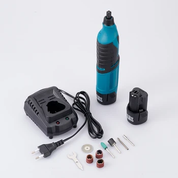 12V Bezvadu Elektriskā Slīpmašīna Komplekts Mini Urbt Mainīga Ātruma Gravēšanas Pildspalva Pulēšana, Slīpēšana Rotācijas Instrumentu Komplekts Bosch Akumulators