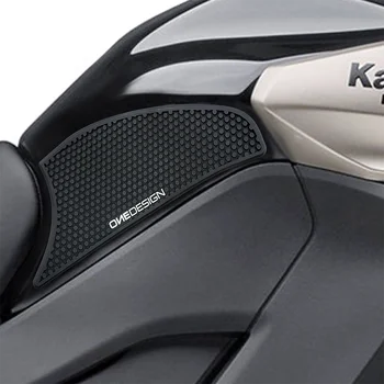 Par Kawasaki Versys 1000 2015-2021 2016 2017 2018 2019 2020 DecalsBlack Motociklu Tvertne Spilventiņi Anti Slip Aizsargs Uzlīmes Attēls 2
