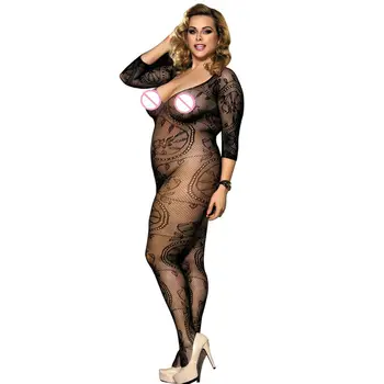 Sexy Apakšveļa Sievietēm-Erotiska Apakšveļa Karstā Seksa Produkti Sexy Kostīmi, Apakšveļa Noslīd Fishnet Intimates Kleita Sleepwear lielā izmēra Attēls 2