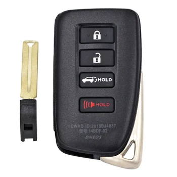 3+1/4 Pogas UZDOT 314.3 MHz Smart Remote Key (SUV) Par Lexus 2017 2018 2019 Valdes 0010 ar 8.A ČIPU FCC ID: HYQ14FBB TOY12 neslīpēts Attēls 2