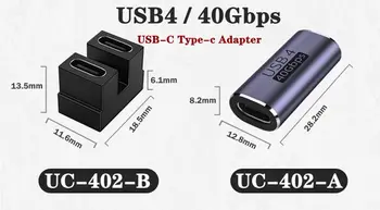 40Gbps USB 4 Tips-C Sievietes USB4 Sieviešu Savienotāju USB-C Adapteris Savienotājs C Tipa Ierīces Converter Datu Adapteri Mini USB Adapteri Attēls 2