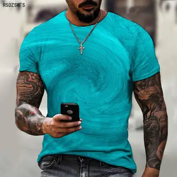 Vasarā Jaunu Stilu Karstā Pārdošanas 3D Drukāšanas Modes Un Krāsains Vīriešu Īsām piedurknēm Ikdienas Dizains Apaļa Kakla T-krekls Izmērs XXS-5XL