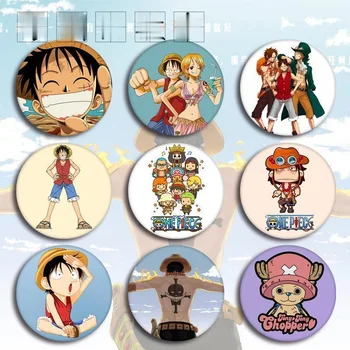 Kvadrātvienādojums Elements Anime VIENS GABALS Nozīmītes Karikatūra Ikonas uz Mugursomas Pin Apģērbu Atloks Broša Salmu Cepuri, Zēns Dāvanu