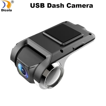 ADAS Auto MINI DVR Full HD Dash Kamera LDWS Auto Reģistratoru 2022 Slēptā Tipa Android Transportlīdzekļa Multimediju DVD Atskaņotājs-TF atmiņas Kartes Solt