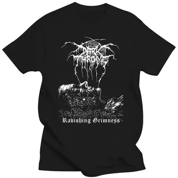 Vīriešu Apģērbu Darkthrone Ravishing Grimness V2 T Krekls MELNS Extreme Metal Grupa
