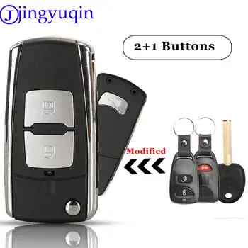 jingyuqin 2+1 Pogas Tālvadības Automašīnas Atslēgas Korpusa Vāciņu Gadījumā Par Hyundai Akcentu Santa Fe I30 Veloster Par Kia Picanto Rezerves