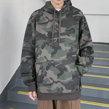 Vīriešu Modes Maskēties Armijas Zaļā Hoodies 2022 Taktiskā Stilā Ar Garām Piedurknēm Ar Kapuci Sporta Krekls Harajuku Streetwear