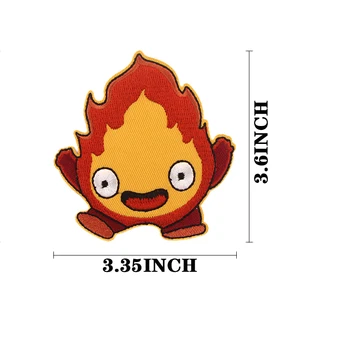 Karikatūra uguns formas cute karikatūra Aplikācijas amatniecības piegādes Dzelzs Par plāksteri Apģērbu Piederumu Uzlīmes Embroideried Nozīmītes E0722 Attēls 2