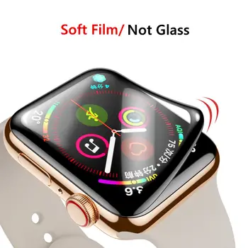 Mīksto stikla Apple Skatīties 38 40 41 42 44 45 mm Ekrāna Aizsargs iWatch 9D HD mīksto Filma par apple skatīties series7 6 5 4 3 2 1 se Attēls 2