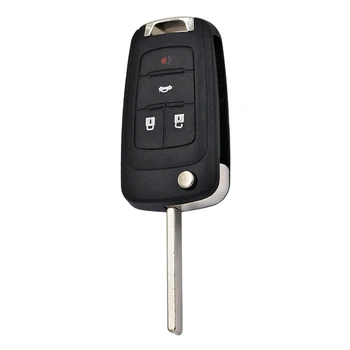 3 Pogu, Keyless-go Locīšanas Flip Tālvadības Atslēgu Piekariņu Chevrolet Impala Cruze Malibu 433MHz ar 46 Čipu HU100 Balde Attēls 2