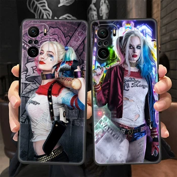 Pašnāvību Squad Harley Quinn Phone Gadījumā Xiaomi Redmi, Ņemiet vērā, 11.E 11S 11 11T 10 10S 9 9T 9S 8 8T Pro Plus 5G 7 5 Melns TPU Attēls 2
