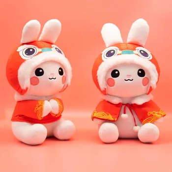 Ķīniešu Zodiaka Talismans Trušu 20cm Jauno Gadu 2023 Tang Uzvalks Cute Bunny Mājas Dekoru Trušu Gadā Radošo Rotājumu Dāvanu Bērniem Attēls 2