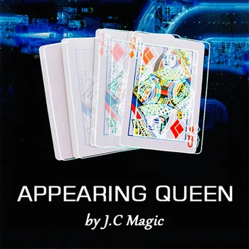 Parādās Karaliene J. C Burvju Triki, Kāršu Mainīt Balto Karaliene Slēgt Ielas Ilūziju Veidojums Puzzle Rotaļlieta Magia Karte