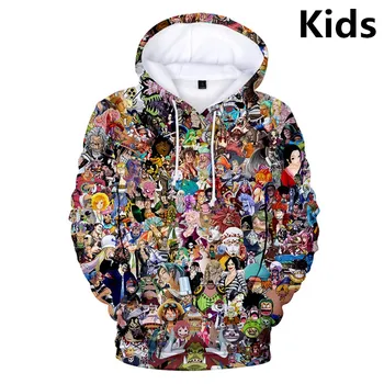 No 2 līdz 14 gadiem, bērni, pelēkā vārna, Anime rakstzīmes, apģērbu zēni meitenes 3D hoodies sporta krekls harajuku streetwear jaka bērnu drēbes