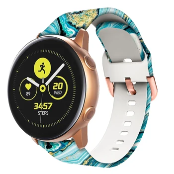 20mm silikona watchbands Samsung Galaxy Watch3 41mm /Watch 3 41mm racelet smart sporta siksna galaxy skatīties 2 42mm watchstrap Attēls 2