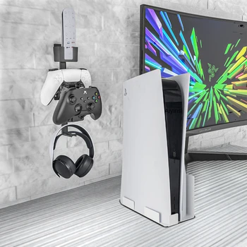 Universālais Sienas stiprinājums Savietojams PS4 PS5 XSX Xbox Viens NSW Kontrolieris Austiņas Pakaramais Tālvadības Plaukta Āķa Aksesuāri