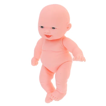 11cm Pilna Vinila Atdzimis Spilgti Infant Baby Toddler Meitene Lelle, Rotaļlietas Bērniem Attēls 2