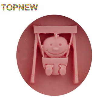 Gudrs DIY 3D Laimīgs Zēns, Kūka Šokolāde Silikona Veidnes, Konditorejas Instrumenti Sugarcraft Pomādes Cukura Ledus Jelly Jello Ziepju Veidnes C1719 Attēls 2