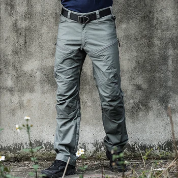 Mege Zīmola Militārās Armijas Bikses Vīriešu Urban Tactical Drēbes Kaujas Bikses Multi Kabatas Unikāla Gadījuma Bikses Ripstop Audums Attēls 2