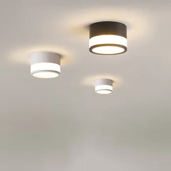 Jaunais LED apaļa griestu 9w/12w ziemeļvalstu macaron lampa ar prožektoru lampas koridora lampas dzīvojamā istabā mājas AC85-265V