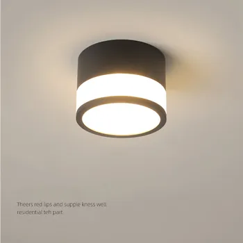 Jaunais LED apaļa griestu 9w/12w ziemeļvalstu macaron lampa ar prožektoru lampas koridora lampas dzīvojamā istabā mājas AC85-265V Attēls 2
