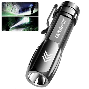 Mini Lukturītis USB Lādējamu Lāpu, Kempings Gaismas starmetis Kempings Ūdensizturīgs Medību Tūrisma Prožektoru Karstā Attēls 2