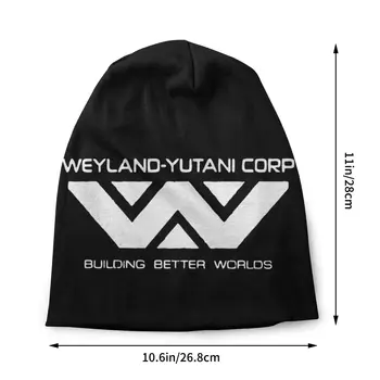 Weyland Yutani Corp Ārvalstniekiem Ārvalstniekam Filmu Caps Vintage Āra Skullies Beanies Cepuri Vīriešu Pavasara Divējāda lietojuma Sunīti Adīšanas Cepures Attēls 2