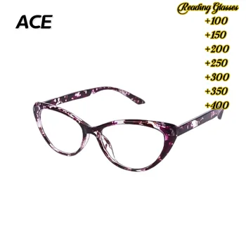 ACE Cat Eye Lasīšanas Brilles Sievietēm Ultravieglajiem Presbyopic Brilles Anti Zilā Gaisma Brilles +0.5 1.0 1.5 1.75 2.0 2.5 3.0 3.5 4.0
